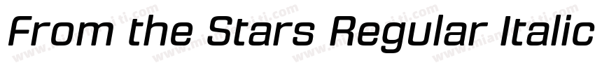 From the Stars Regular Italic字体转换
